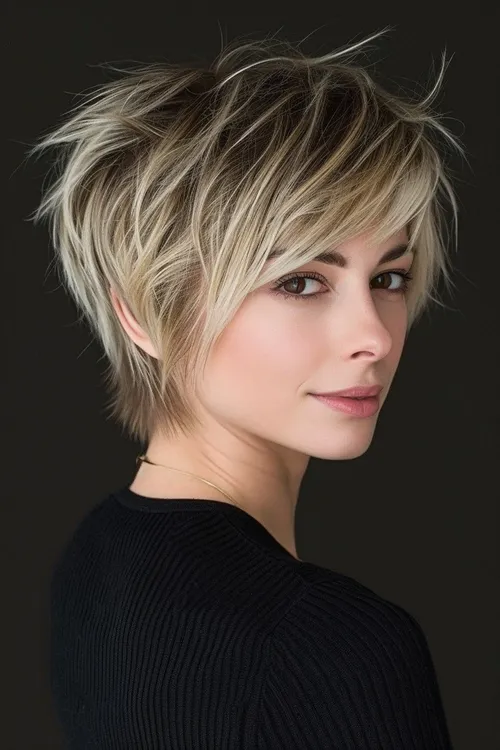 Corte Chique de Cabelo Curto Feminino: Corte em Camadas com Franja Corte Chique de Cabelo Curto Feminino: Corte em Camadas com Franja