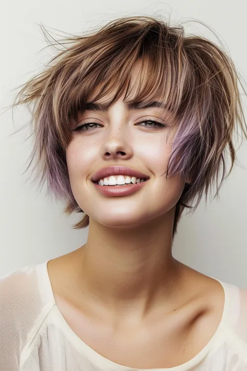 Corte Chique de Cabelo Curto Feminino: Corte em Camadas com Franja Corte Chique de Cabelo Curto Feminino: Corte em Camadas com Franja