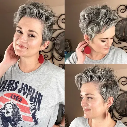Foto de Pixie Cut Para Cabelo Cacheado: Corte Curto Repartido Lateralmente Foto de Pixie Cut Para Cabelo Cacheado: Corte Curto Repartido Lateralmente